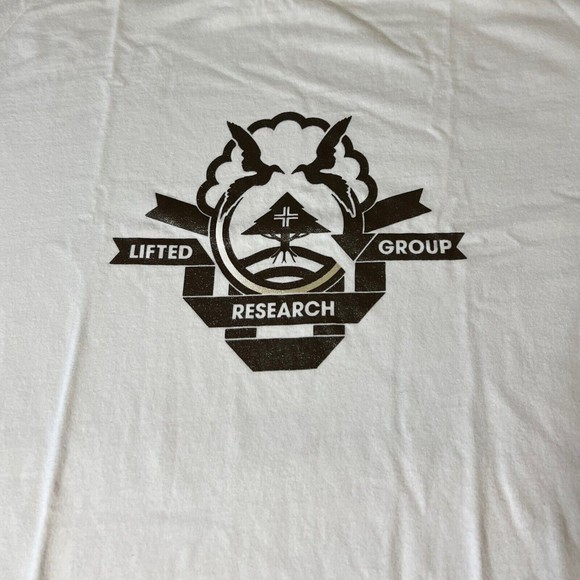 LRG Lifted Research Group Graphic Tree & Bird Design White T-shirt Mens Size Med - Picture 3 of 6